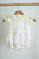 Mustard character hand smocked ruffle bubble