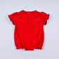Red character hand smocked bubble