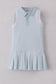 Blue active gingham shorts dress set
