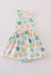 Blue seashell bow ruffle bubble