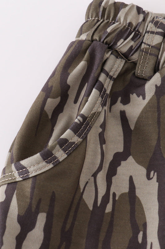 Camouflage print shorts