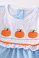 Blue pumpkin embroidery girl bubble