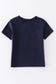 Navy he is risen embroidery boy top