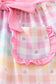 Rainbow pastel plaid girl set