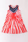 Patriotic flag print woman dress