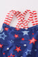 Navy Patriotic star print 2pc girl swimsuit