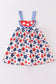 Patriotic star print watermelon applique dress