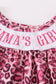 Pink leopard print MAMA's girl embroidery dress