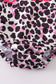 Pink barbie print leopard girl swimsuit