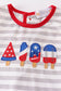 Patriotic popsicle applique stripe girl set