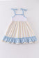 Multicolored stripe ice cream applique dress