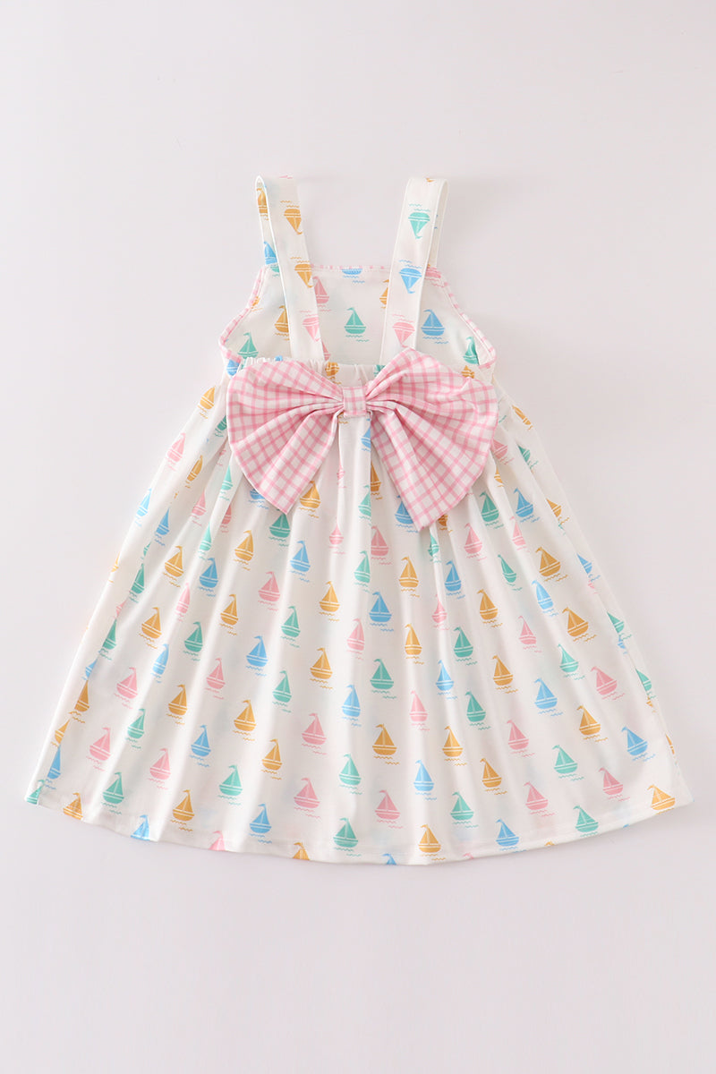 Sailboat strap bow dress