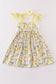 Yellow lemon ruffle dress