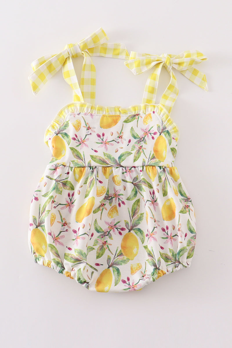 Yellow lemon ruffle bubble