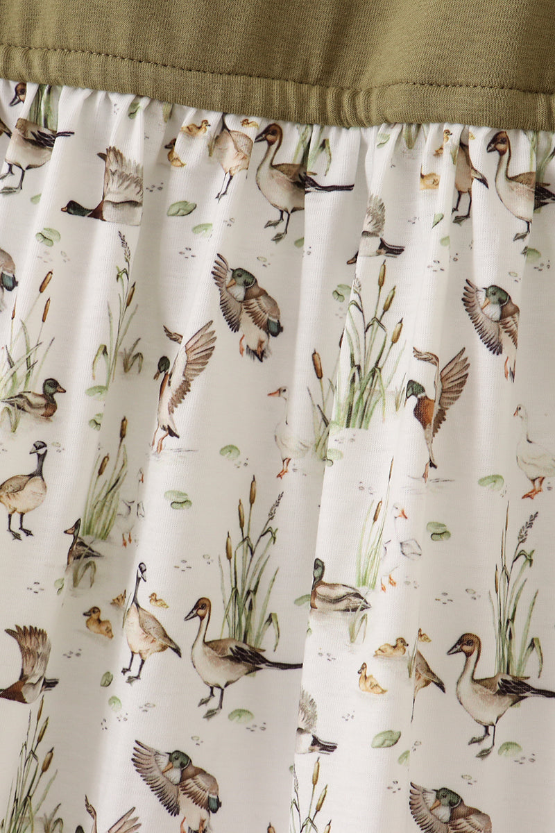 Sage duck mom dress