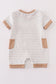 Brown stripe car hunting boy romper