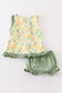 Yellow floral baby set