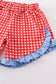 Red plaid lobster applique girl set