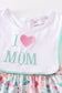 Floral I love mom embroidery dress