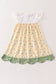 Yellow floral lace dress