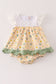 Yellow floral lace bubble
