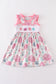 Pink Shell Embroidered Dress
