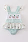 Sage duck girl swimsuit
