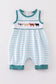 Blue stripe cow embroidery boy bubble