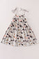 Beige farm strap dress