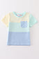 Yellow & blue boy top