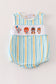 Blue animals birthday embroidery boy bubble