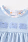 Crab french knot stripe baby girl set