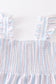 Crab french knot stripe smocked dress