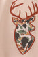 Camouflage reindeer applique boy bubble