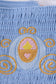 Blue Cinderella smocked girl set