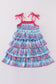 Blue sailboat serenade print mom&me dress