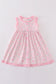 Pink barbie print girl dress