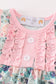 Green garden serenity print girl bloomer set
