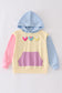 Color blocked character french knot mom & me hoodie top