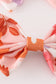 Pumpkin floral print 2pc hair bow