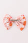 Pumpkin floral print 1pc hair bow