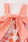 Pumpkin floral print bow girl bubble