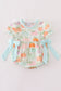 Pumpkin print ruffle girl bubble