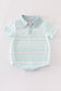 Blue stripe ruffle boy bubble