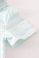 Blue stripe ruffle boy bubble