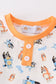 Orange character boy pajamas set