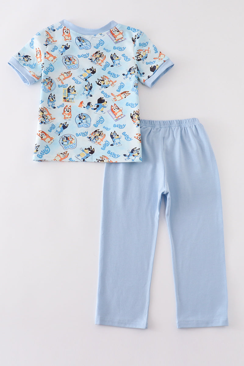 Blue character boy pants set