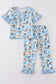 Blue character girl pajamas set