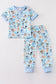 Blue character boy pajamas set