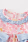 Pink character print ruffle girl bubble